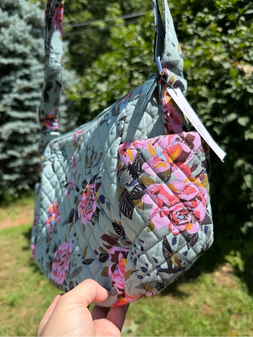 Vera Bradley On the Go Crossbody Rosy Outlook NWT Quilted Floral Shoulder Bag